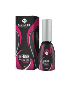 Magnetic Fiber Coat Gel Frosted Pink 15ml TPO Vrij