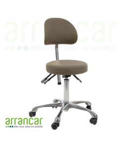 Tabouret rond met rug 1025B beige