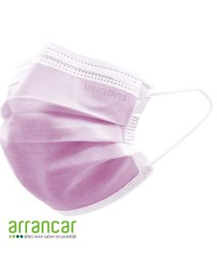 Unigloves Mondmasker IIR 3 laags roze 50st