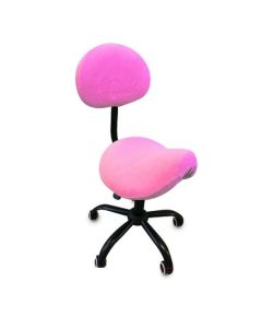 Badstof hoes voor werkstoel/zadelzit/tabo met rugleuning Roz