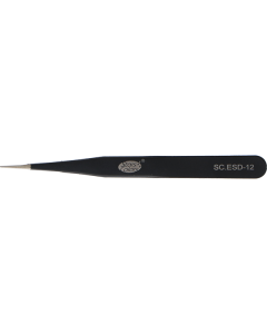 Pincet Recht ESD-12, zwart