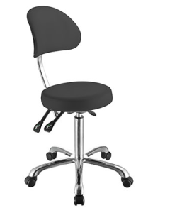 Tabouret rond met rug 1025B grijs