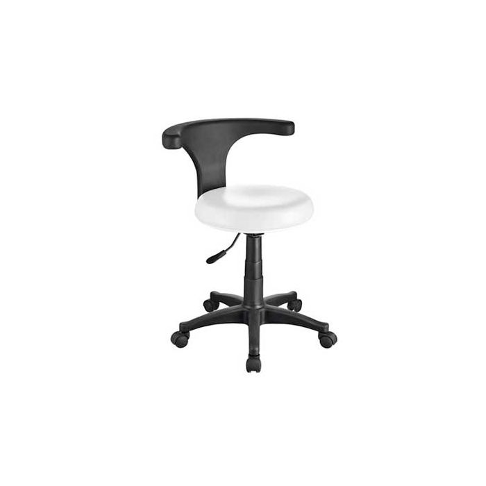 Tabouret rond met draaibare rug 1028 wit
