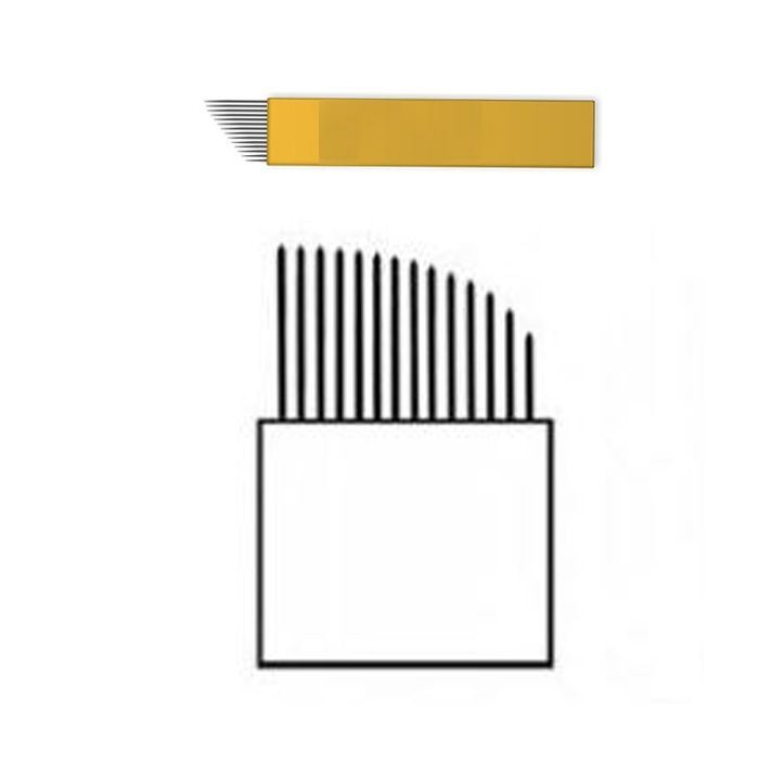 PMU mesje hairstrokes - 14 Curved hard (los mesje)