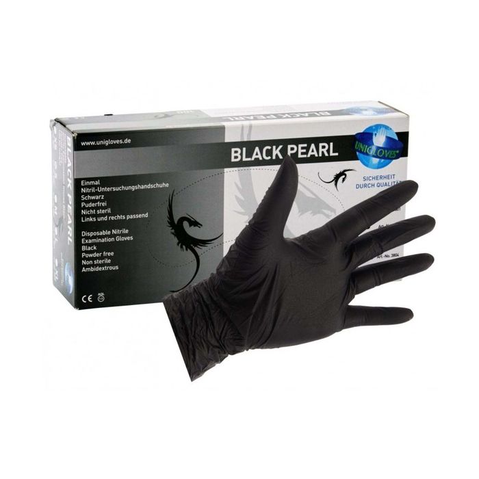 Unigloves handschoenen black pearl nitril M 100st