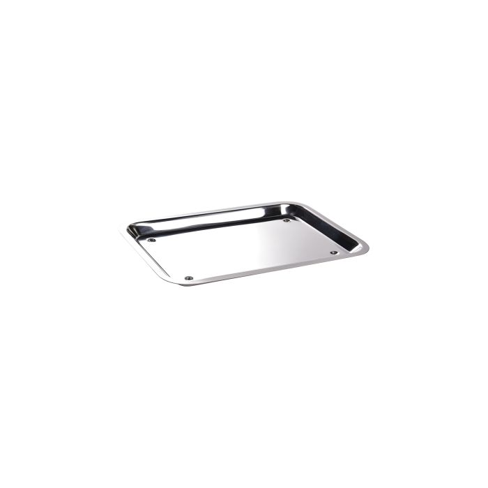 Inox ongeribbeld schaal 30x21x1 cm
