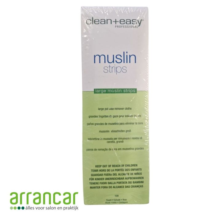 Clean & Easy harsstrips muslin medium 100st (katoen)