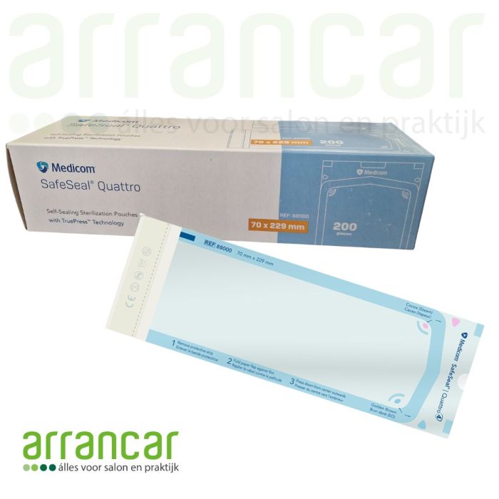 Medicom Safe seal quattro Sealbag 70mm x 229mm 200st