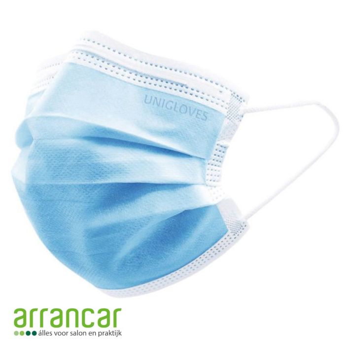 Unigloves Mondmasker IIR 3 laags blauw 50st