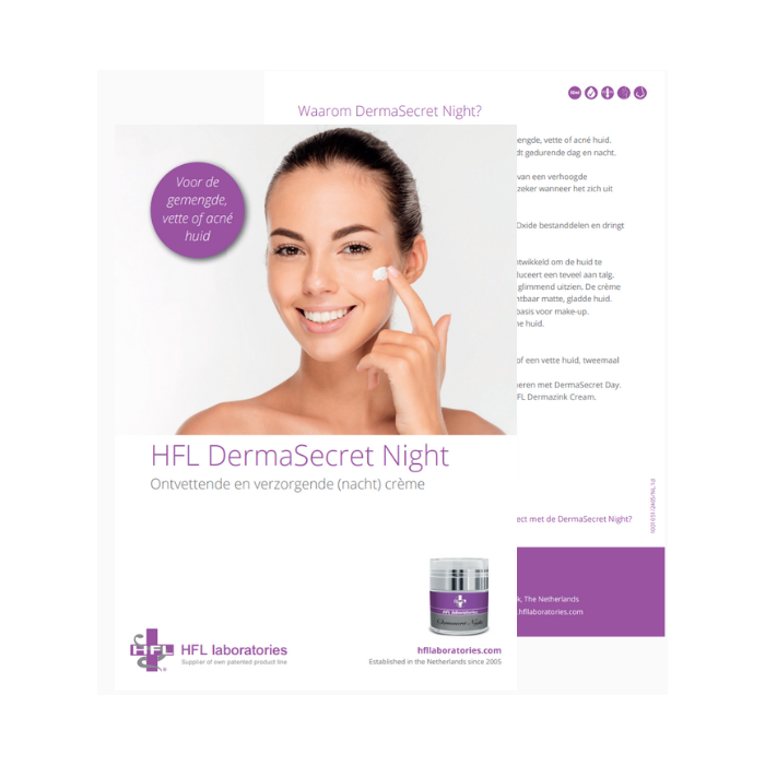 HFL flyer DermaSecret night bundel, 50st