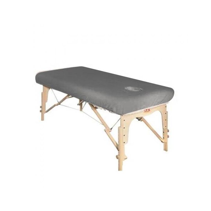 Badstof massagetafelhoes met neusgat, grijs