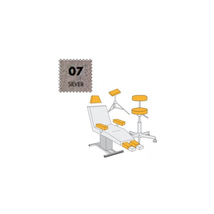 Medixwell badstofhoes tabouret/zadelzit Medium 28-42cm grijs