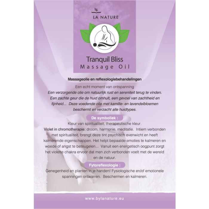 By La Nature Tranquil Bliss massage oil 200ml