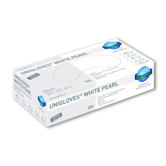 Unigloves handschoenen white pearl nitril XS 100st