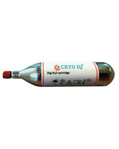 Cryo IQ N2O Gas cartridge 25g met valve (voor CryoAlfa)