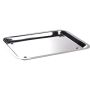 Inox ongeribbeld schaal 30x21x1 cm
