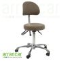 Tabouret rond met rug 1025B beige