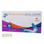 SC nitrile Plus handschoenen poedervrij blauw M, 100st