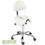 Vlinder Tabouret met rugleuning wit