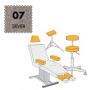 Medixwell badstofhoes tabouret/zadelzit Medium 28-42cm grijs