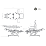 Sadira podostoel 3 motoren wit