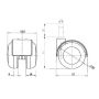 Zwenkwiel PPTP (voor PVC vloer) 50mm, 11mm stift