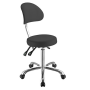 Tabouret rond met rug 1025B grijs