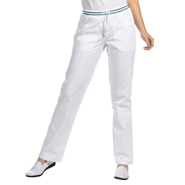 Broek Wit-Petrol maat 38
