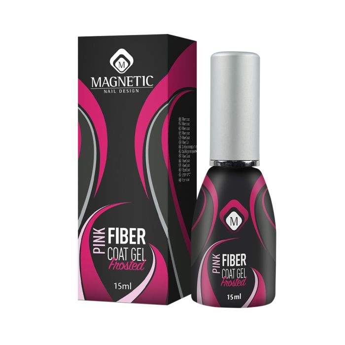 Magnetic Fiber Coat Gel Frosted Pink 15ml