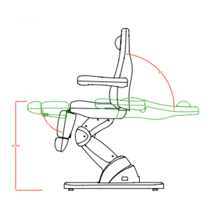 Behandelstoel Amazoni 5 motoren, grijs