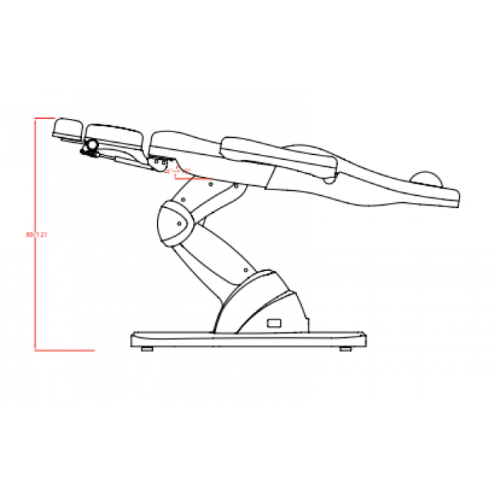 Behandelstoel Amazoni 5 motoren, grijs