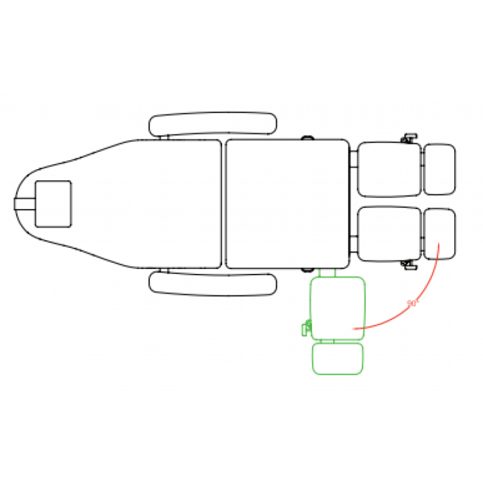 Behandelstoel Amazoni 5 motoren, grijs