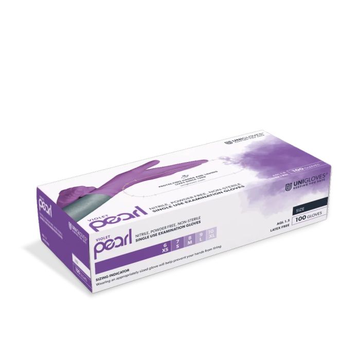 Unigloves handschoenen Violet pearl nitril S 100st