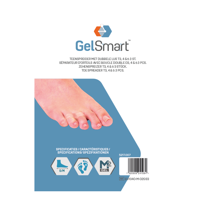 GelSmart Teenspreider met dubbele lus T3,4&5, 3st