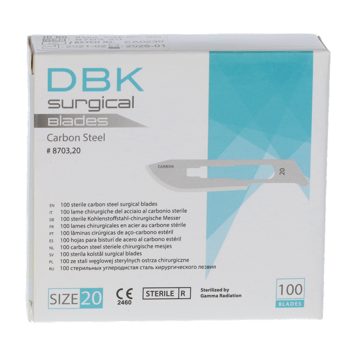 DBK Chirurgische Sterile Mesjes Nr.20, 100st