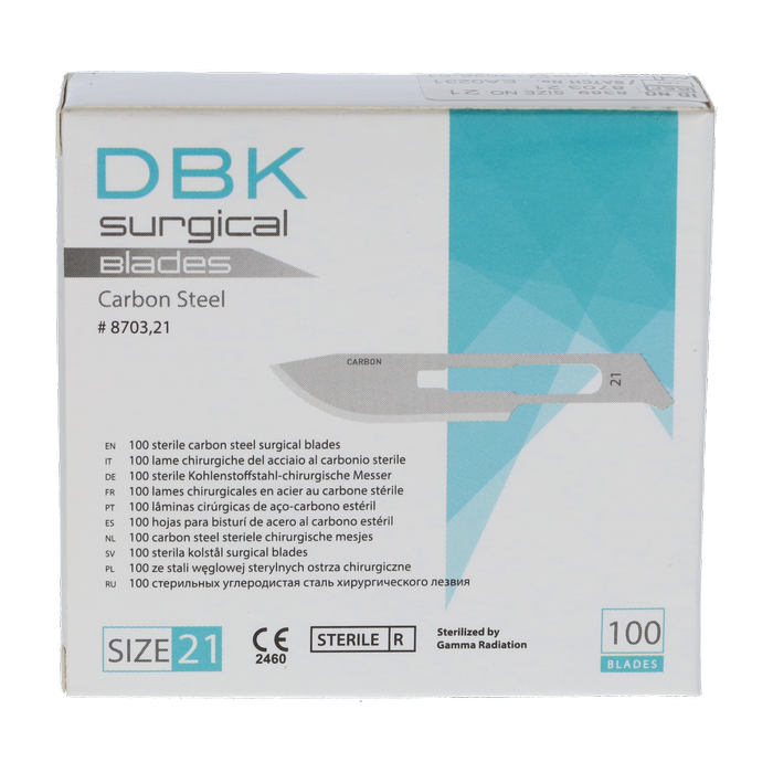 DBK Chirurgische Sterile Mesjes Nr.21, 100st