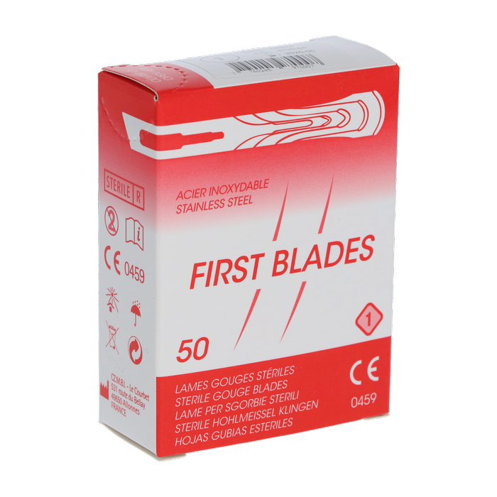 First Blades eeltguts/ holle beitel mesjes nr. 1 50st