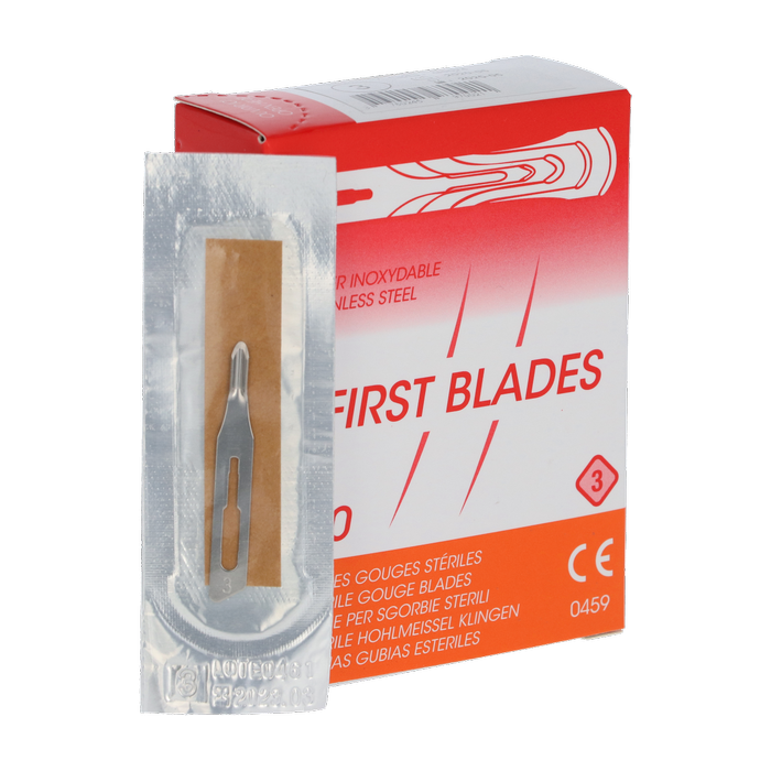 First Blades eeltguts/ holle beitel mesjes nr. 3 50st