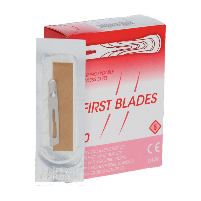 First Blades eeltguts/ holle beitel mesjes nr. 5 50st