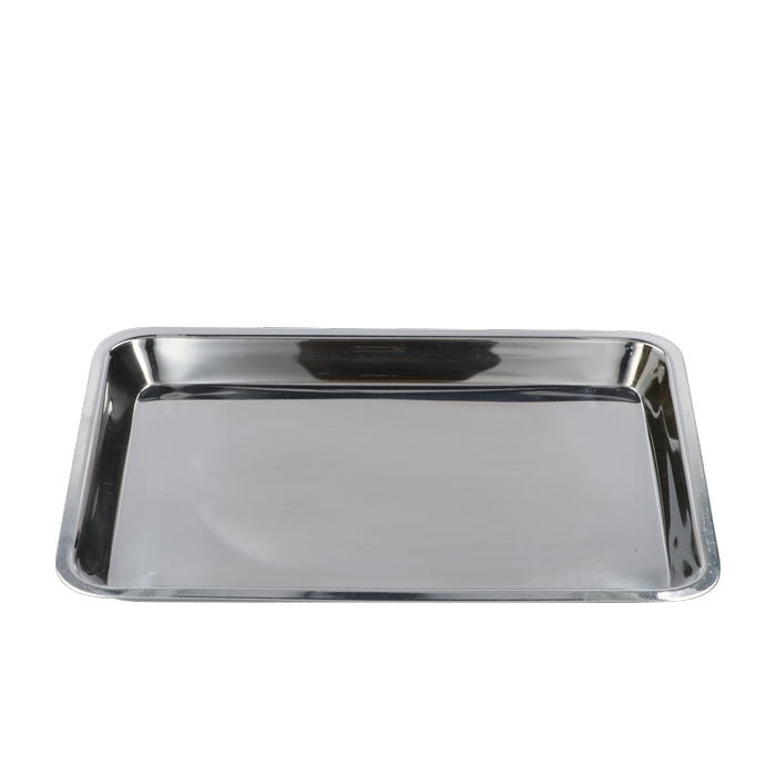 Inox schaal glad 21 x 15 x 1,5 cm