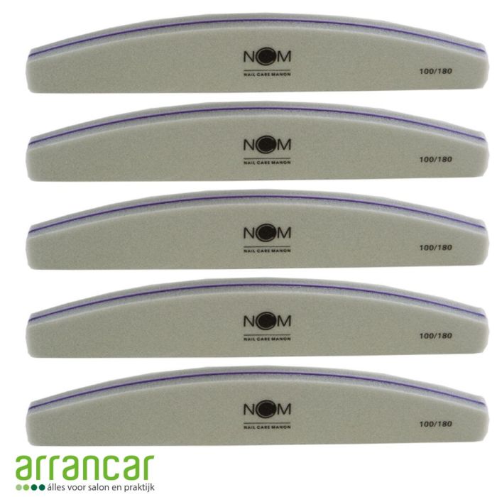 NCM Half moon buffer vijl 100/180 set 5 stuks