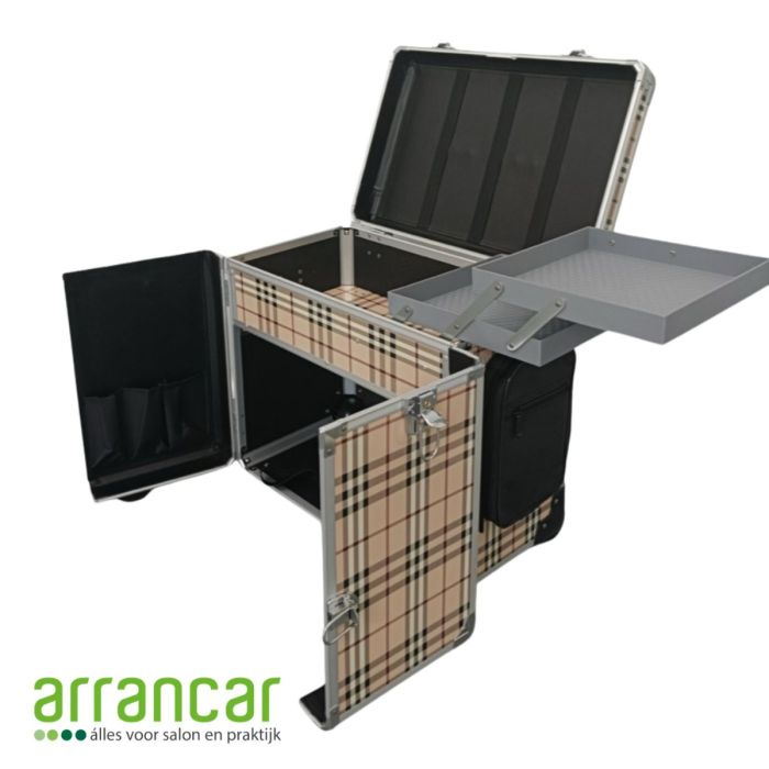 Pedicurekoffer scottisch stripes