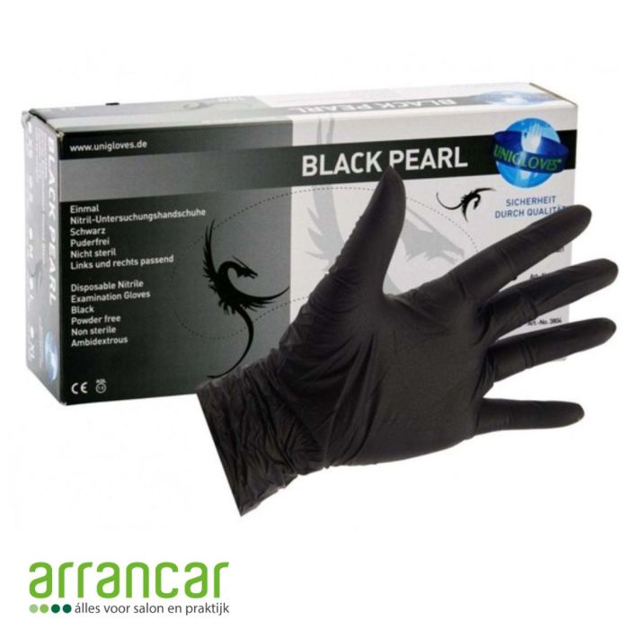 Unigloves handschoenen black pearl nitril S 100st