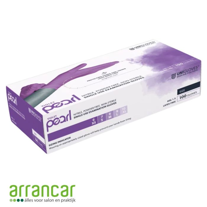 Unigloves handschoenen Violet pearl nitril XS 100st