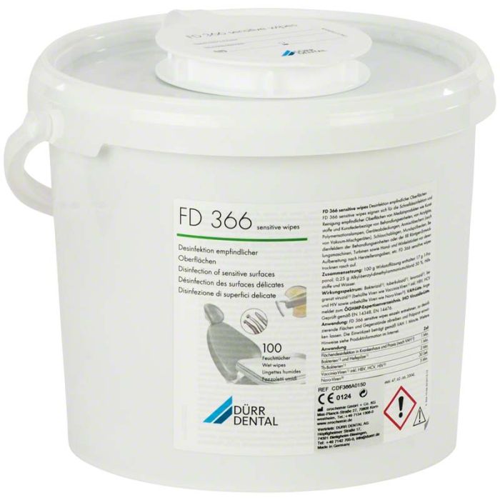 Dürr FD 366 Sensitive Wipes dispenser met 100 doekjes