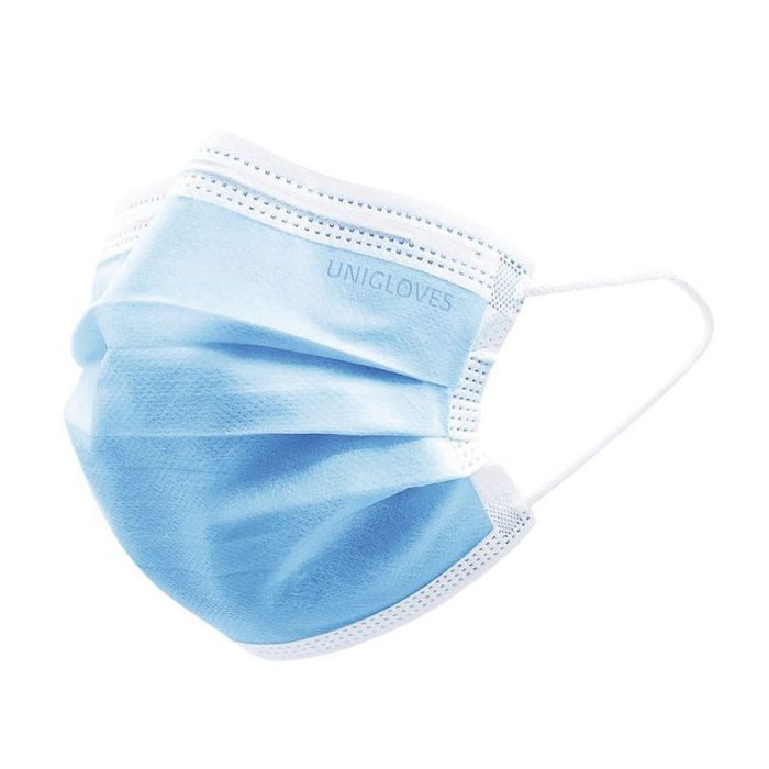 Unigloves Mondmasker IIR 3 laags blauw 50st