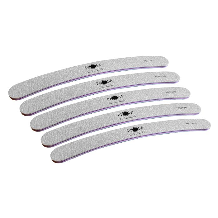 NCM boomerang vijl 100/180 Grijs/Roze, set 5 stuks