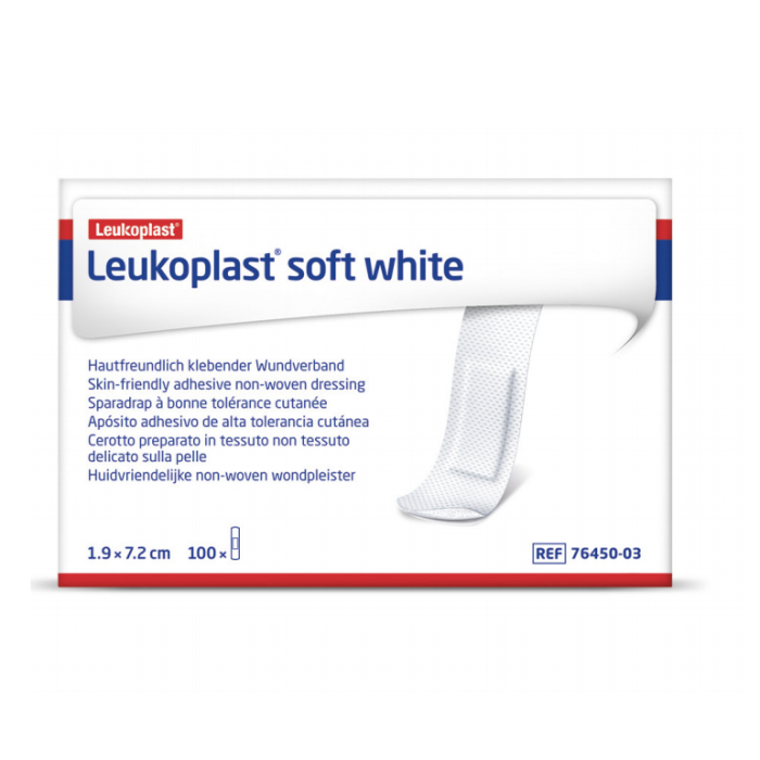 Leukoplast Soft White 1,9cmx7,2cm 100st