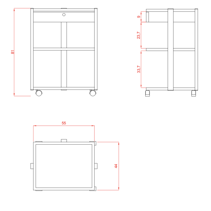 Werktafel W-1040A met 1 lade
