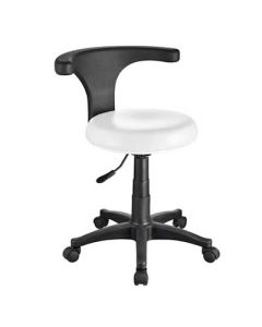 Tabouret rond met draaibare rug 1028 wit